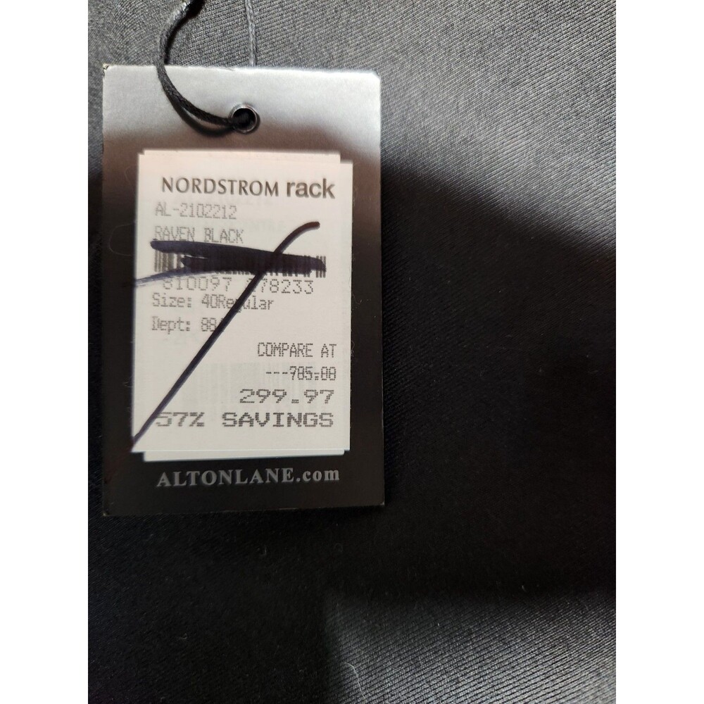ALTON LANE Suit Jacket 40 Regular Tailored Fit Black Tuxedo w/ Black Trim Preppy - Picture 4 of 10